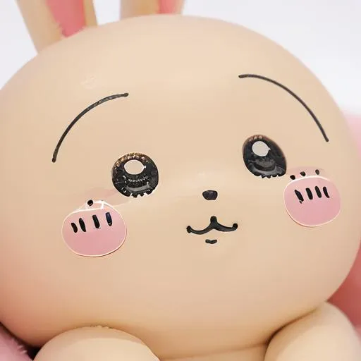 A cute cartoon bunny face with kawaii features created using AI stable diffusion